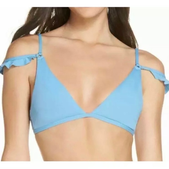 NWT L*SPACE Kingsley Bikini Top in Ocean - Picture 1 of 1